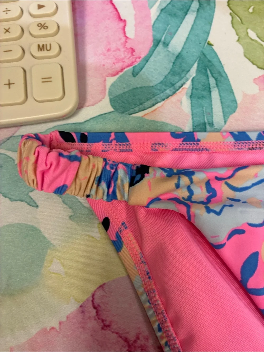 Lilly Pulitzer Pink Floral Bikini Bottom
